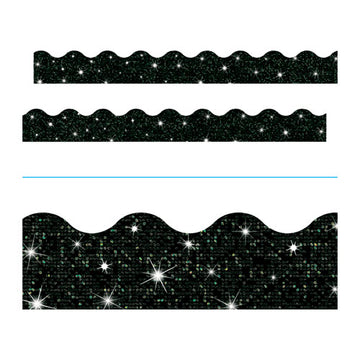 TREND® Terrific Trimmers Sparkle Border, 2.75" X 32 Ft, Black freeshipping - TVN Wholesale